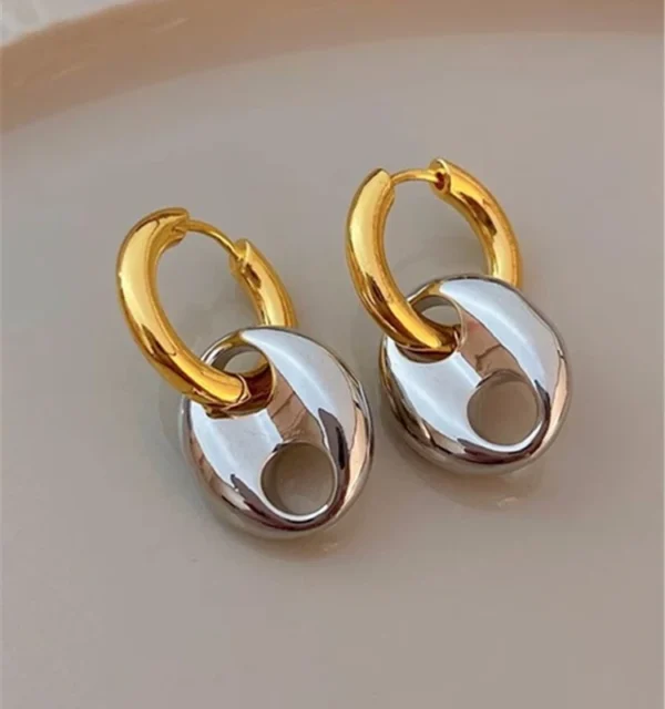 Oval Pendant Earrings - Image 5