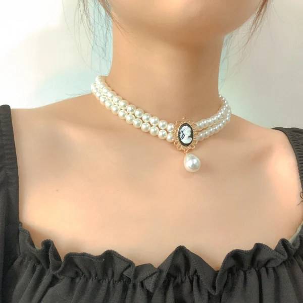 Layered Pearl Choker