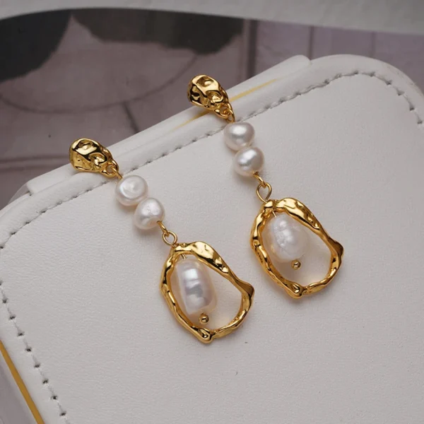 Pearl Long Studs - Image 3